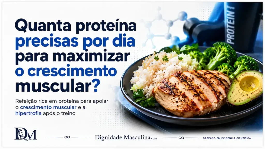 Refeição rica em proteína para apoiar o crescimento muscular e a hipertrofia após o treino.