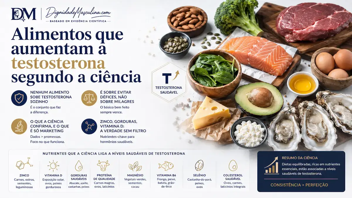 Alimentos que aumentam a testosterona segundo a ciência.