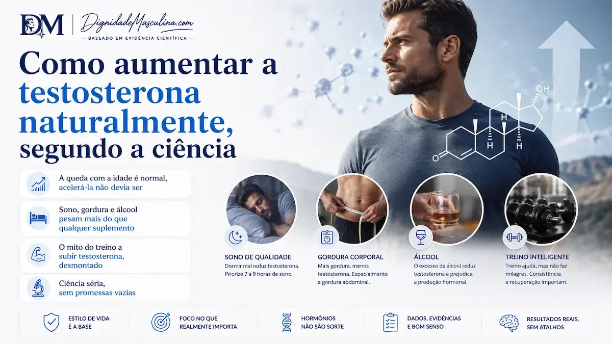 Homem saudável, aumentar testosterona naturalmente segundo a ciência
