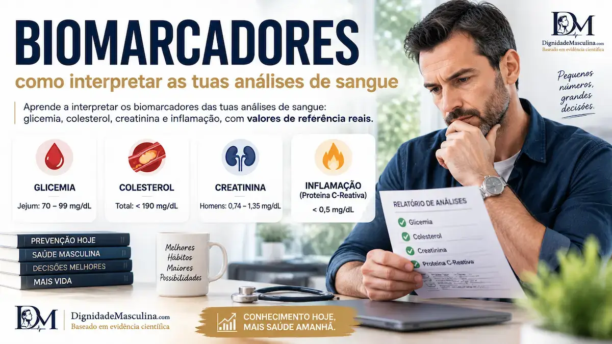 Biomarcadores de saúde: análises de sangue e valores de referência.