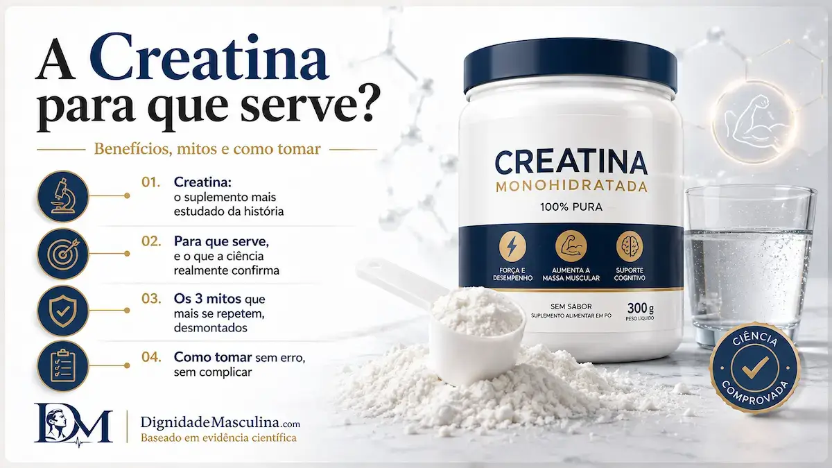 Creatina para que serve, benefícios, mitos e como tomar segundo a ciência