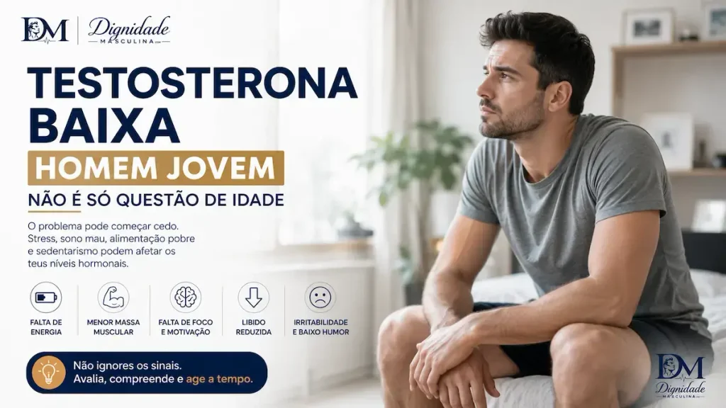 Homem jovem, testosterona baixa não é só sinal de envelhecimento