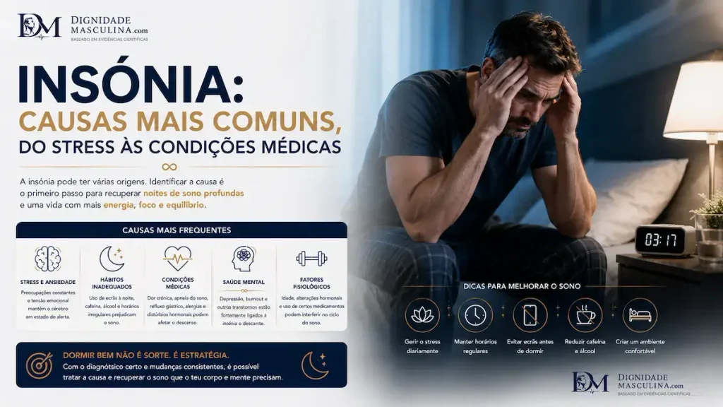 Stress e ansiedade como causas comuns de insónia