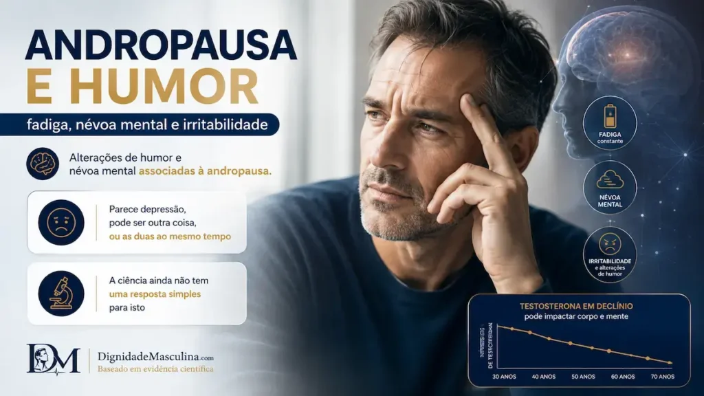 Alterações de humor e névoa mental associadas à andropausa