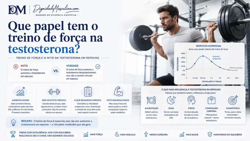 Treino de força e o mito da testosterona em repouso.
'O pico depois do treino é real, o resto é mais complicado'