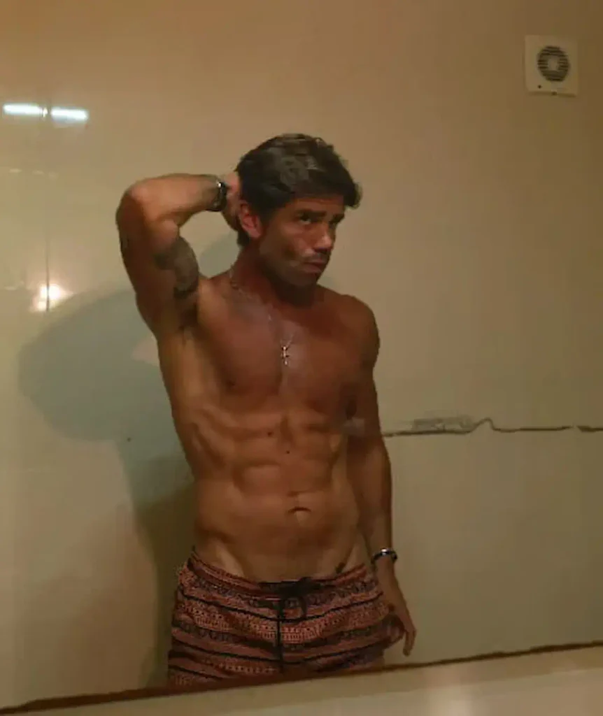 Bruno Silva depois da transformação física, aos 44 anos, com 80 quilos