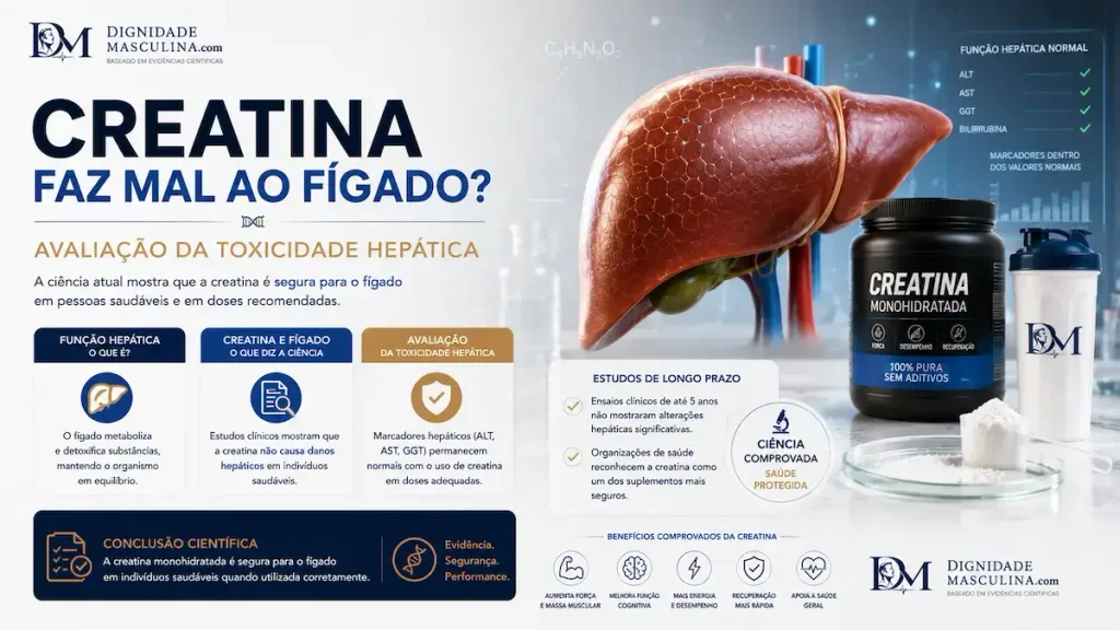 Função hepática e suplementação de creatina, avaliação científica