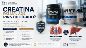 Creatina e whey protein, mito sobre danos nos rins e fígado