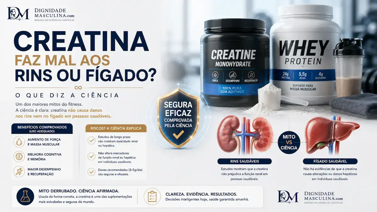 Creatina faz mal aos rins ou fígado? O que diz a ciência
